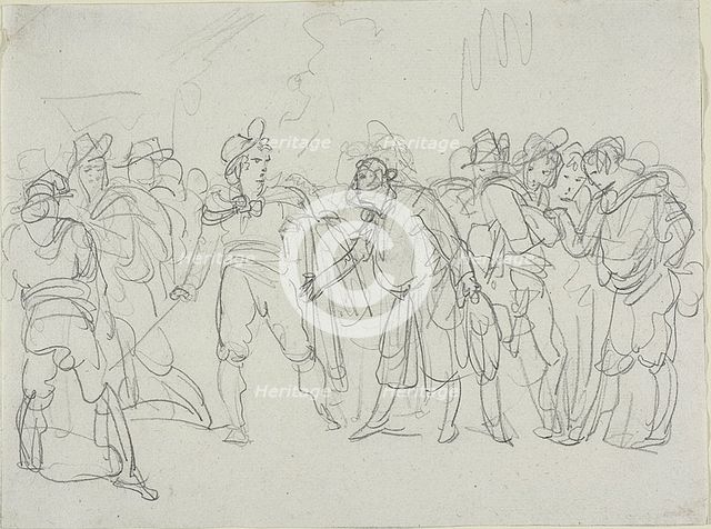 Study for Meo Patacca, c.1823. Creator: Bartolomeo Pinelli.