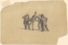 Study for "Militia Training" [recto], c. 1841. Creator: James Goodwyn Clonney