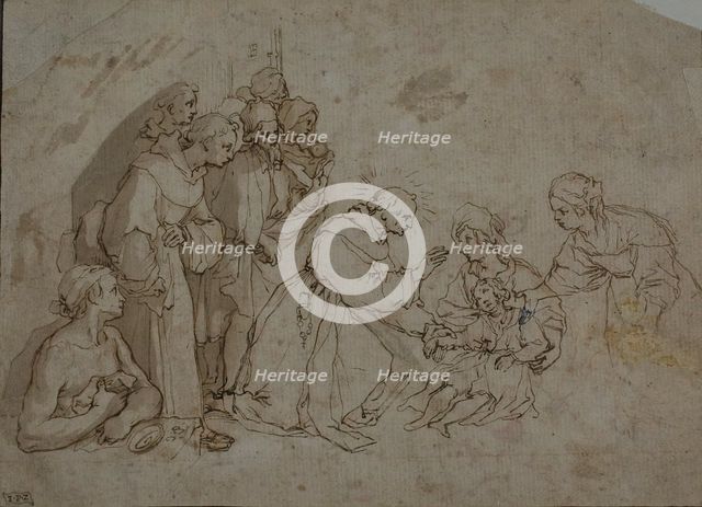 Study for Miracle of Saint Bernardino of Siena, c.1602. Creator: Ventura Salimbeni.