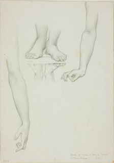 Study for Mirror of Venus: Arms and Feet of Venus, c. 1873-77. Creator: Sir Edward Coley Burne-Jones