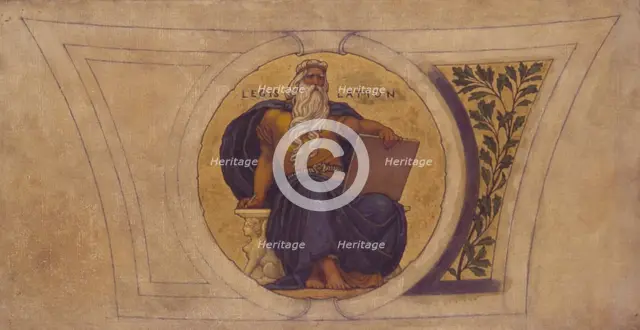 Study for Mosaic, Wisconsin State Capital, "Legislation", ca. 1913. Creator: Kenyon Cox.