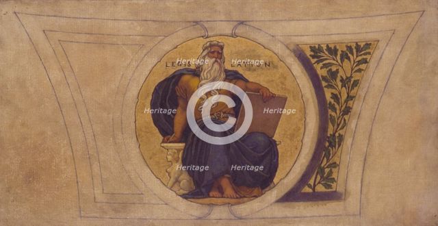 Study for Mosaic, Wisconsin State Capital, "Legislation", ca. 1913. Creator: Kenyon Cox.