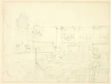 Study for Old Bailey, from Microcosm of London, c. 1809. Creator: Augustus Charles Pugin