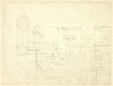 Study for Old Bailey, from Microcosm of London, c. 1809. Creator: Augustus Charles Pugin