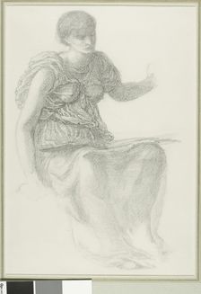Study for One of the Fates, c. 1865. Creator: Sir Edward Coley Burne-Jones