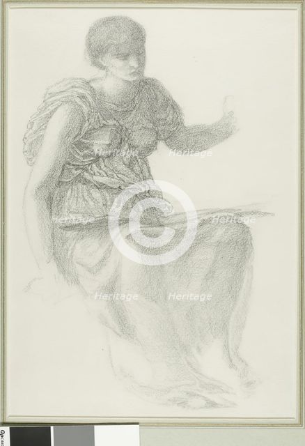 Study for One of the Fates, c. 1865. Creator: Sir Edward Coley Burne-Jones.