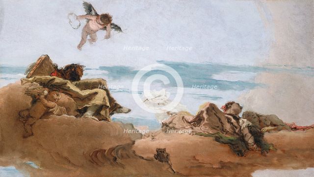 Study for a Ceiling with the Personification of Counsel, before c. 1762. Creator: Giovanni Battista Tiepolo.
