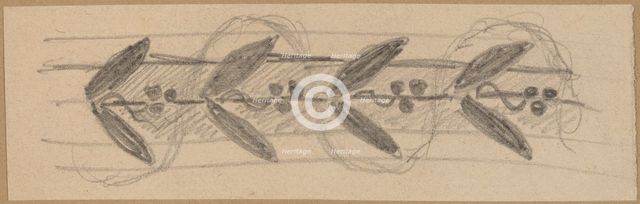 Study for a Border Design, 1890/1897. Creator: Charles Sprague Pearce.