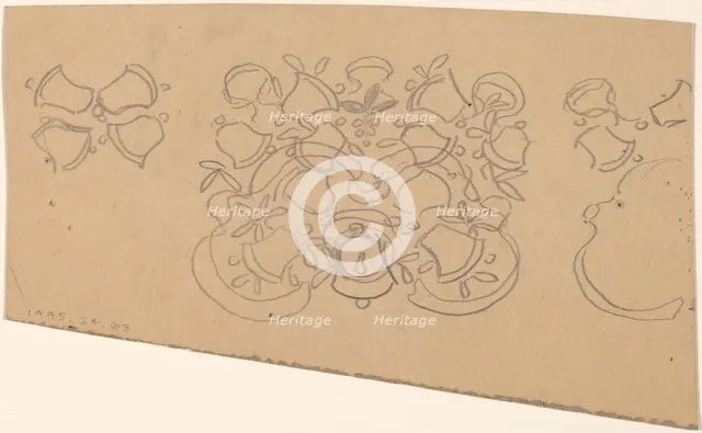 Study for a Border Design [verso], 1890/1897. Creator: Charles Sprague Pearce.