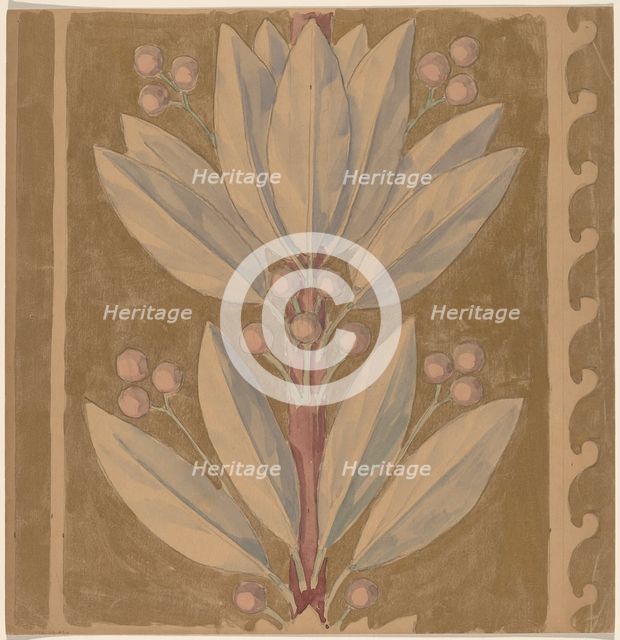 Study for a Border Design [recto], 1890/1897. Creator: Charles Sprague Pearce.