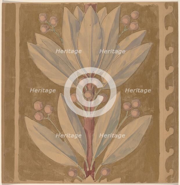 Study for a Border Design [recto], 1890/1897. Creator: Charles Sprague Pearce.