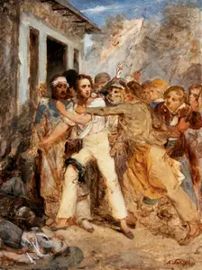Study for a Battle Scene, c1830. Creator: Henry Scheffer