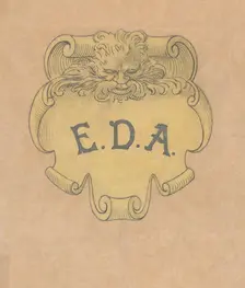 Study for a bronze name plate for Edward D. Adams, ca. 1892. Creator: Alphonse Legros