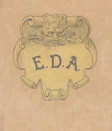 Study for a bronze name plate for Edward D. Adams, ca. 1892. Creator: Alphonse Legros