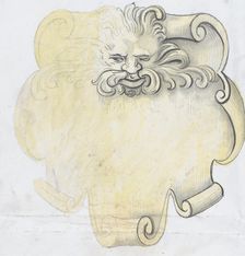 Study for a bronze name plate for Edward D. Adams, ca. 1892. Creator: Alphonse Legros