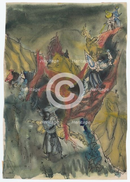 Study for a Full-Page Illustration for a Fairy Tale, 1940-1944. Creator: Ján Novák.