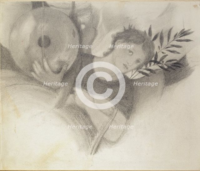 Study for a Head in The Days of Creation, c1871-1875. Artist: Sir Edward Coley Burne-Jones.