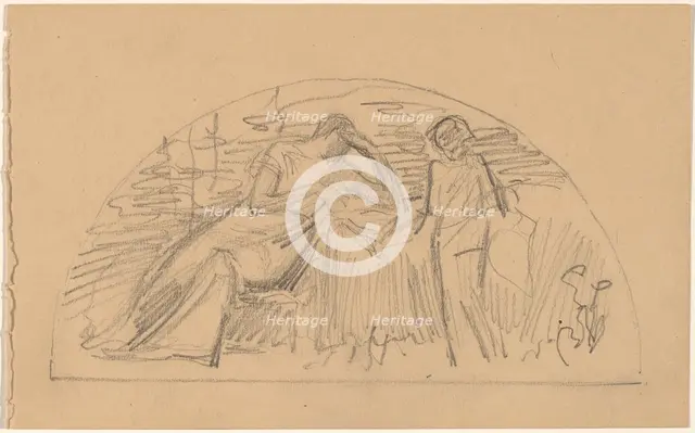 Study for a Lunette, 1890/1897. Creator: Charles Sprague Pearce.