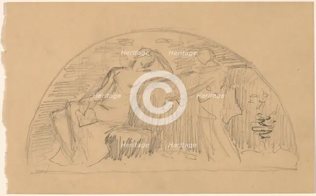 Study for a Lunette, 1890/1897. Creator: Charles Sprague Pearce.