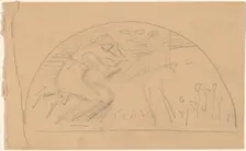 Study for a Lunette [recto], 1890/1897. Creator: Charles Sprague Pearce