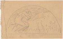 Study for a Lunette [recto], 1890/1897. Creator: Charles Sprague Pearce