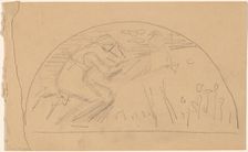 Study for a Lunette [recto], 1890/1897. Creator: Charles Sprague Pearce