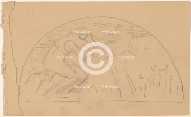 Study for a Lunette [recto], 1890/1897. Creator: Charles Sprague Pearce.
