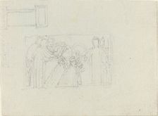 Study for a Monument to a Clergyman [recto and verso], c. 1820?. Creator: John Flaxman
