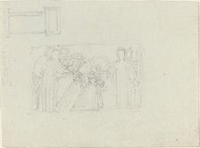 Study for a Monument to a Clergyman [recto and verso], c. 1820?. Creator: John Flaxman