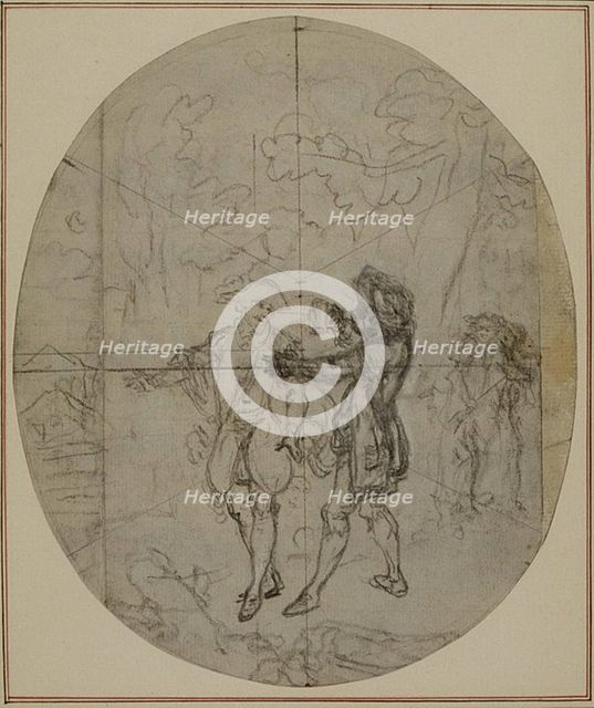 Study for a second edition, never published, of Colle's "La Partie de Chasse de Hen..., before 1766. Creator: Hubert Francois Gravelot.