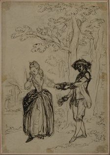 Study for a second edition, never published, of Colle's "La Partie de Chasse de Hen..., before 1766. Creator: Hubert Francois Gravelot