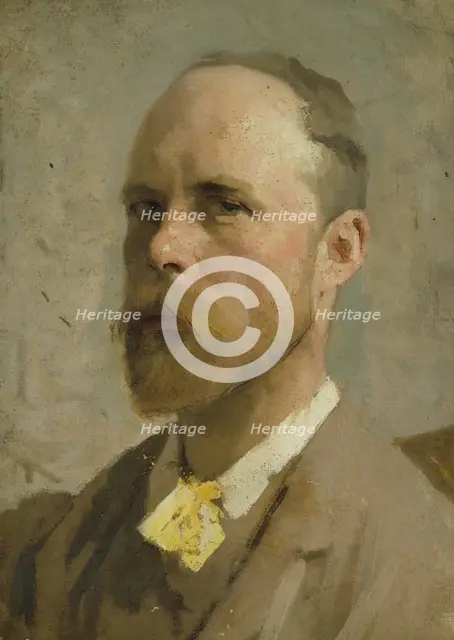 Study for a self-portrait, probably early-mid 1880s. Creator: George Clausen.