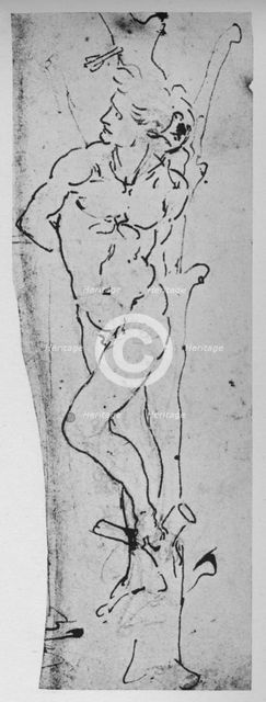 'Study for a St. Sebastian', c1480 (1945). Artist: Leonardo da Vinci.
