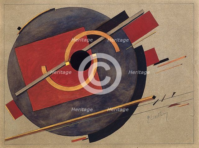 Study for a poster, 1920. Artist: Lissitzky, El (1890-1941)