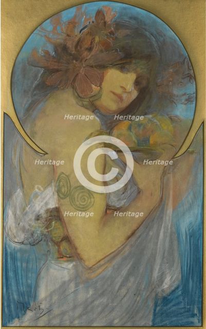 Study For A Poster Fruit. Artist: Mucha, Alfons Marie (1860-1939)