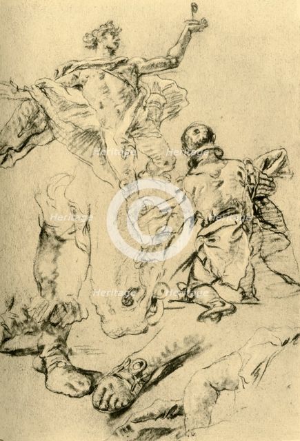 'Study for a page in the Kaisersaal', 1751-1752, (1928). Artist: Giovanni Battista Tiepolo.