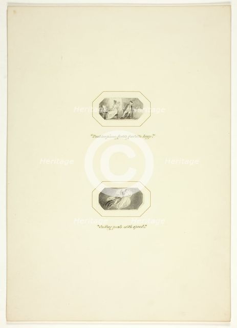 Study for a plate from The Triumphs of Temper, in the 1796 Royal Engagements Pocket Book, c. 1795. Creator: Thomas Stothard.