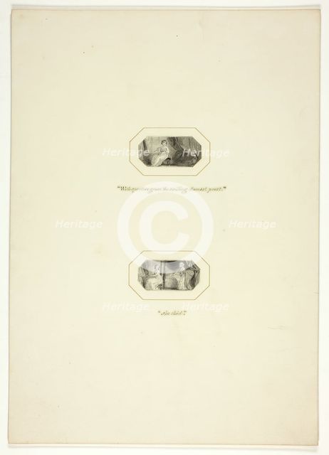 Study for a plate from The Triumphs of Temper, in the 1796 Royal Engagements Pocket Book, c. 1795. Creator: Thomas Stothard.