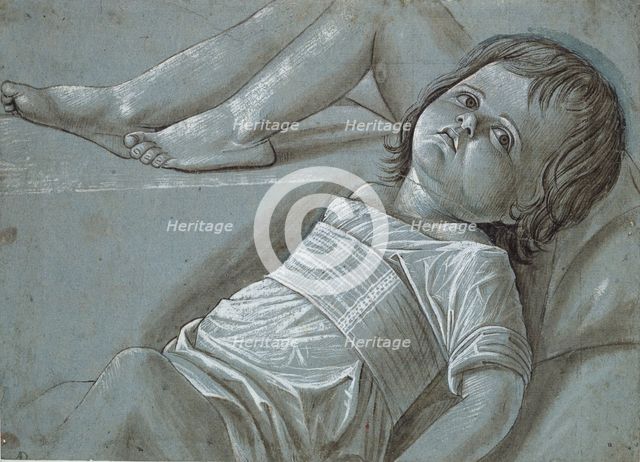 Study for a recumbent Figure of the Infant Christ, late 15th century. Creator: Giovanni Bellini.