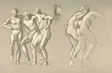 Study for a Vintage A Fac-Simile of Original Drawings by Sir Frederick Leighton, P.R.A. c1880-3 Creator: Frederic Leighton