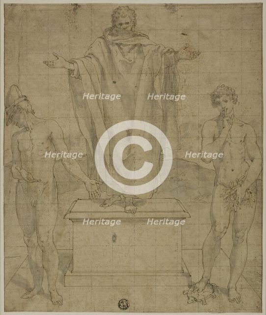 Study for Allegory of Faith and Silence, 1500/95. Creator: Bartolomeo Cesi.