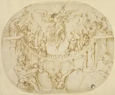 Study for Allegory of Two Quartieri of Florence, 1563/65. Creator: Giorgio Vasari