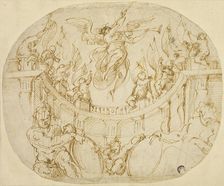Study for Allegory of Two Quartieri of Florence, 1563/65. Creator: Giorgio Vasari