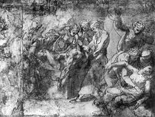 Study for an Entombment, attributed to Raphael, 1913.Artist: Raphael