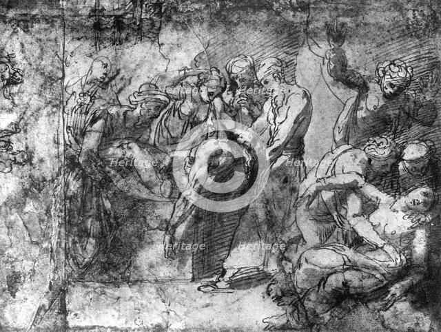 Study for an Entombment, attributed to Raphael, 1913.Artist: Raphael