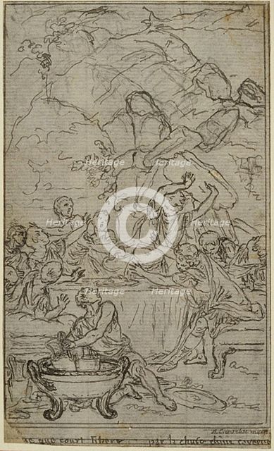 Study for an illustration in Tacitus "Tibère, ou Les Six Premiers Livres des Annales"..., c. 1768. Creator: Hubert Francois Gravelot.