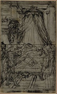 Study for an illustration in Tacitus "Tibère, ou Les Six Premiers Livres des Annales"..., c. 1768. Creator: Hubert Francois Gravelot