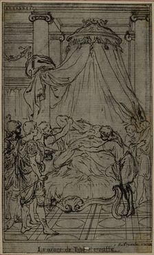 Study for an illustration in Tacitus "Tibère, ou Les Six Premiers Livres des Annales"..., c. 1768. Creator: Hubert Francois Gravelot