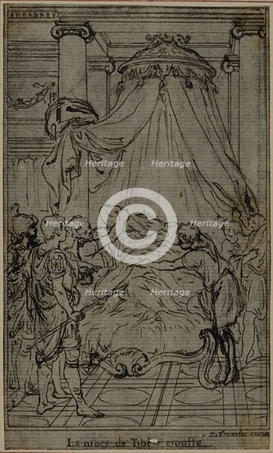Study for an illustration in Tacitus "Tibère, ou Les Six Premiers Livres des Annales"..., c. 1768. Creator: Hubert Francois Gravelot.