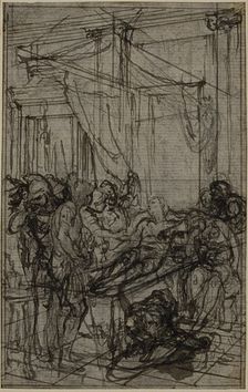 Study for an illustration in Tacitus "Tibère, ou Les Six Premiers Livres des Annales" B..., c. 1768. Creator: Hubert Francois Gravelot